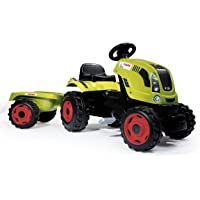 Tractor Claas Farmer XL a pedales con remolque (Smoby 710114)